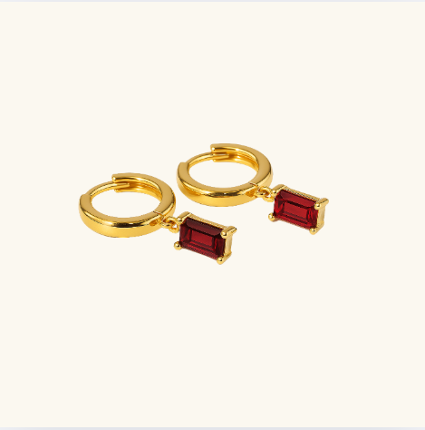 VIP-BELLA Gouden Birthstone Hoops