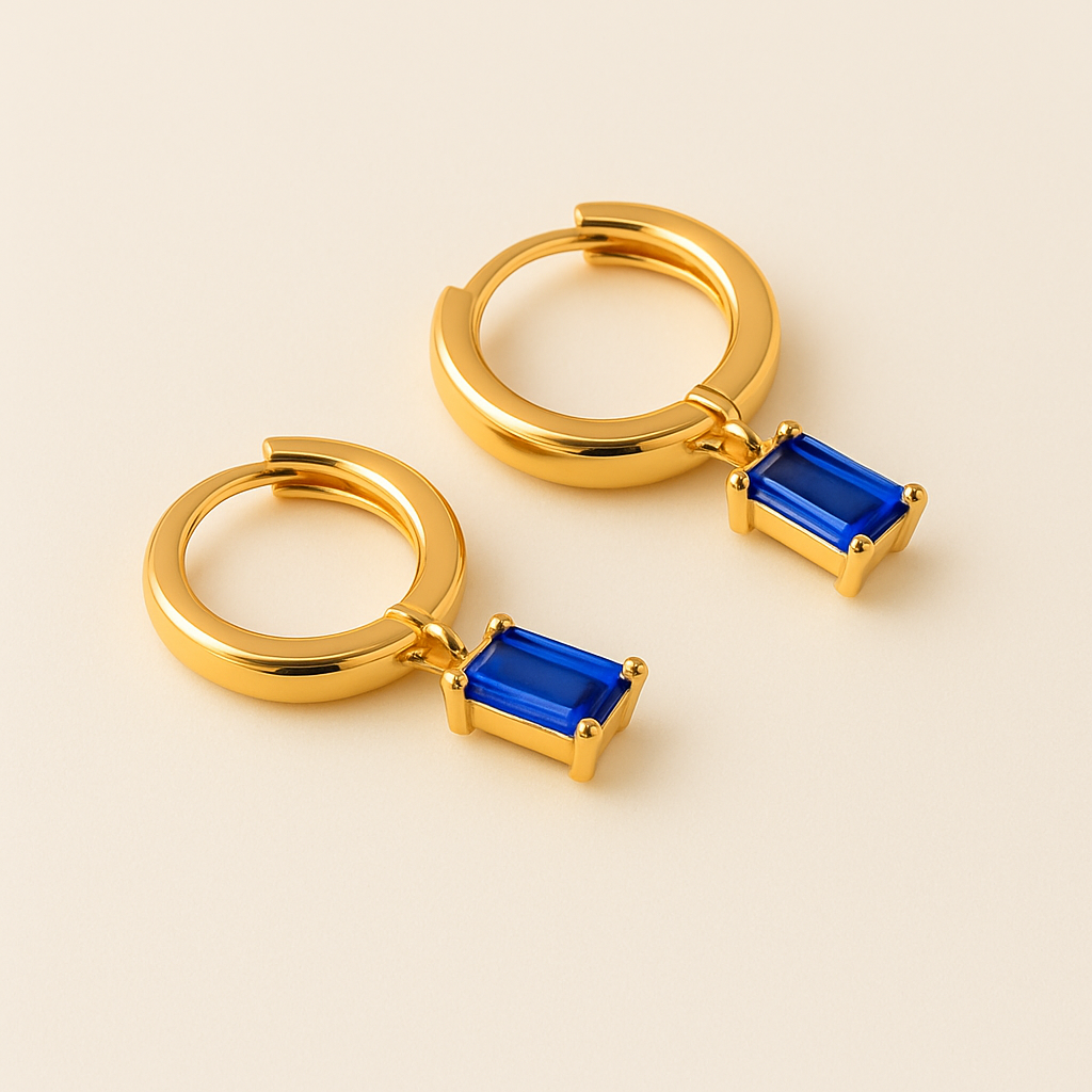 VIP-BELLA Gouden Birthstone Hoops