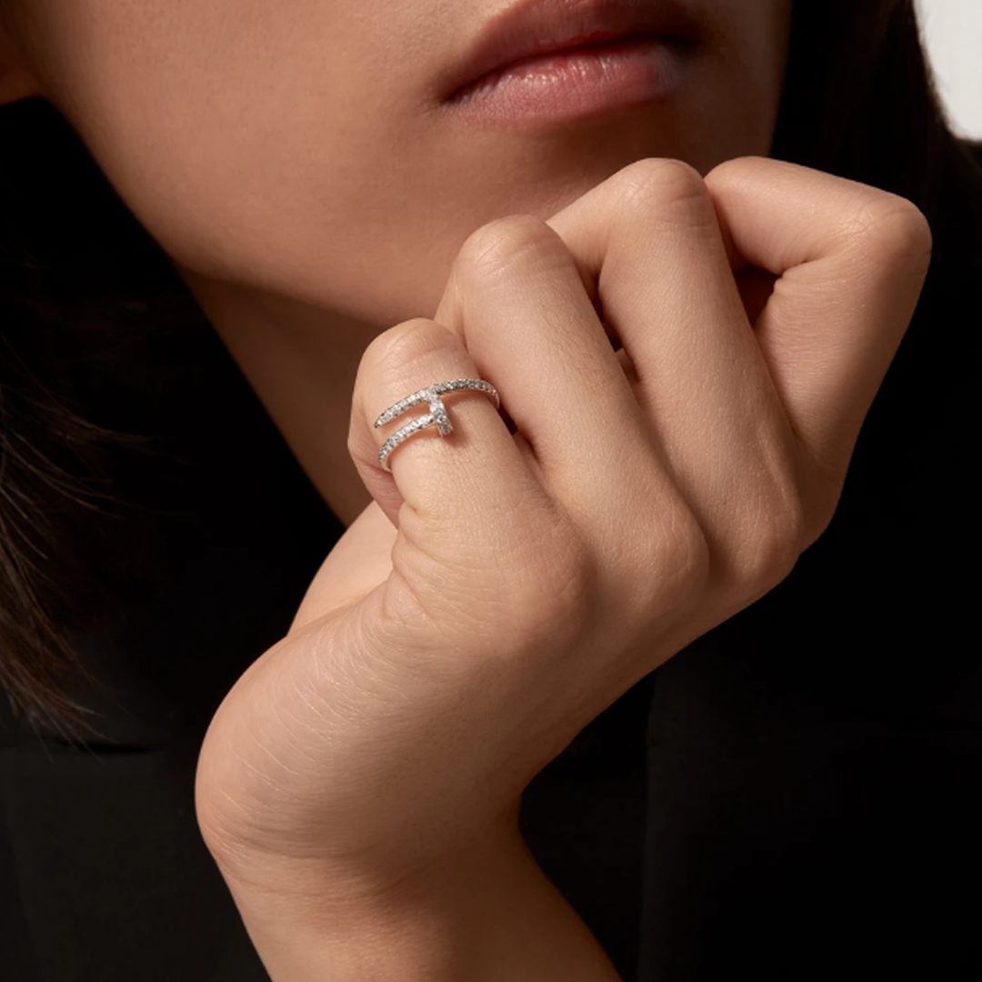 SPIJKER Elegante Ring met Zirkonia