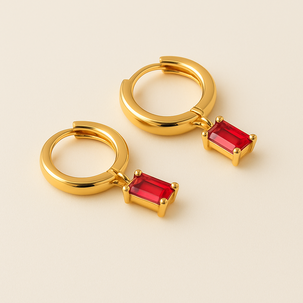 VIP-BELLA Gouden Birthstone Hoops