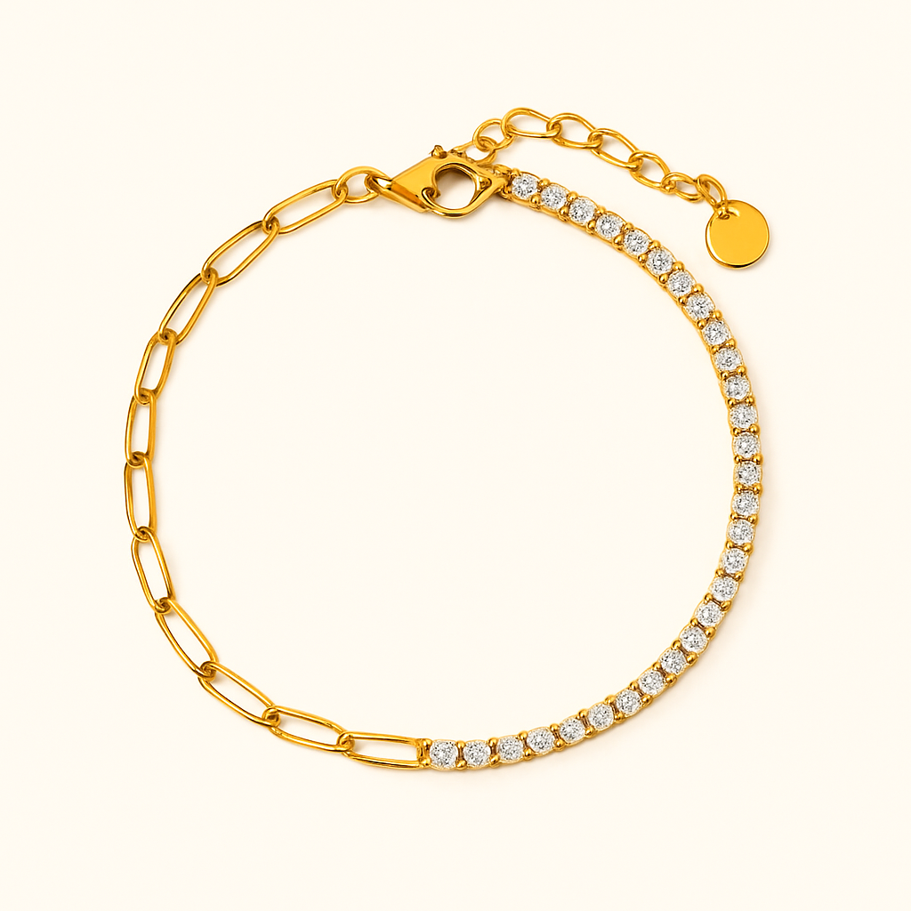 FAE  Paperclip en Tennis Armband