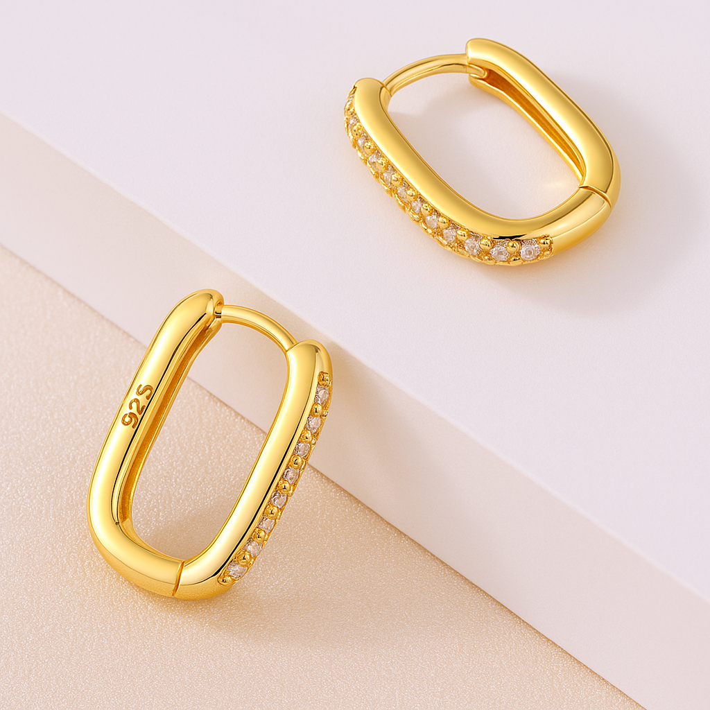 Melissa Vierkante Oorbellen