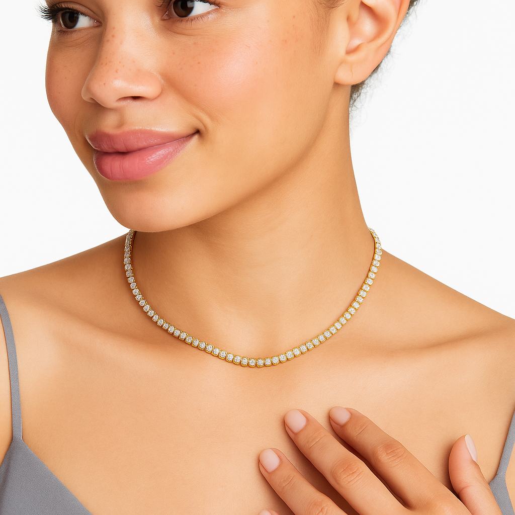 VIP-TENNIS Klassieke Gouden Halsketting