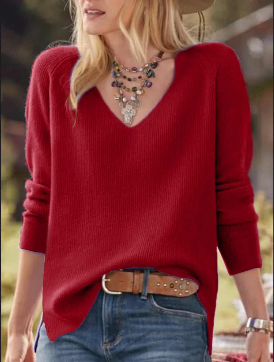 Pull décontracté Col V | HEXGLAM™
