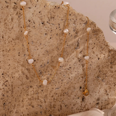 LANEY Gouden Parelketting