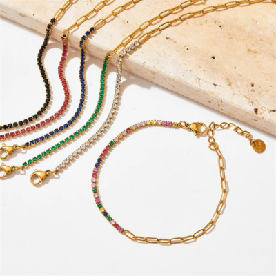 FAE  Paperclip en Tennis Armband