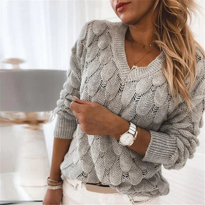 Pull Col V Tricot | HEXGLAM™