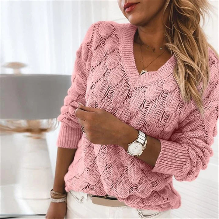 Pull Col V Tricot | HEXGLAM™