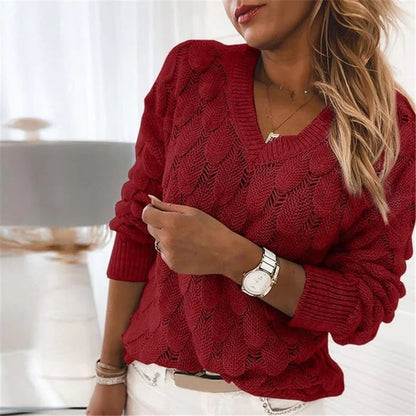 Pull Col V Tricot | HEXGLAM™
